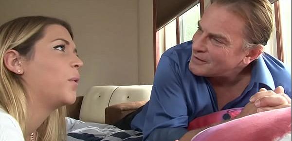 Old guy licks and fucks his stepdaughter